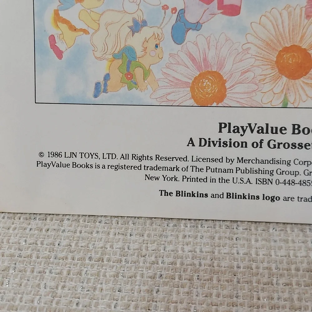 Vintage 1986 Blinkins The Magic Light Book PlayValue Toys‎ Retro 80s Storybook